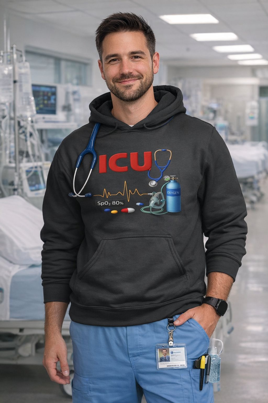 ICU Hoodie – Critical Care Life | Medical & Healthcare Professionals